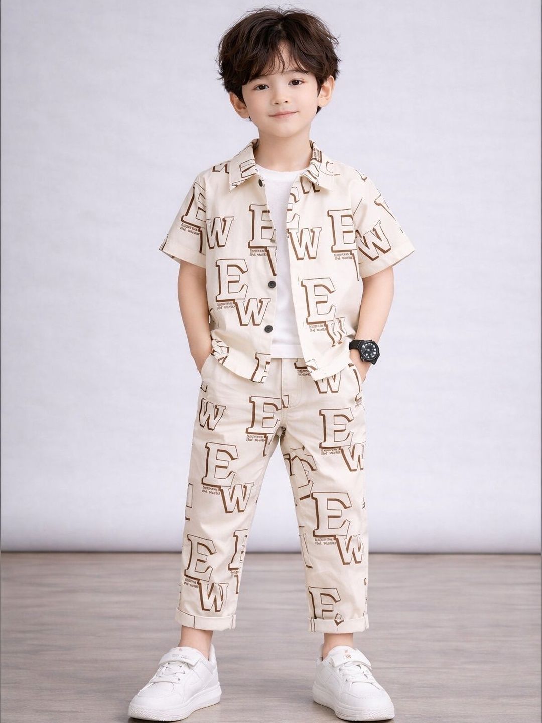 Veta Wear Boys Printed Shirt with Trousers