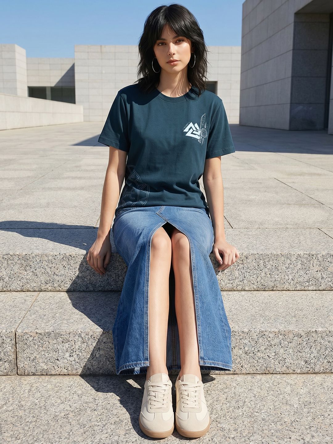 The Roadster Life Co. Relaxed Fit Graphic Printed T-shirt