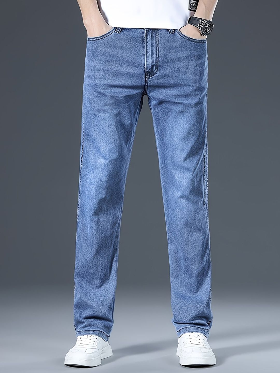 R.Code by The Roadster Life Co. Men Regular Fit High-Rise Heavy Fade Stretchable Jeans