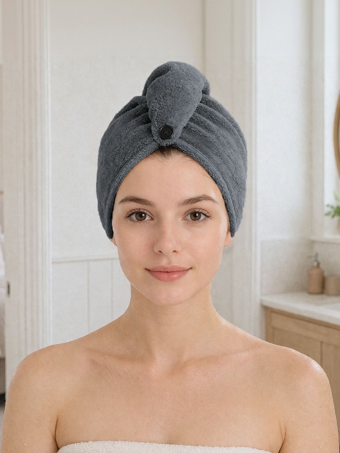 LUXEHOME INTERNATIONAL Grey & Grey 1 400 GSM Bath Towel