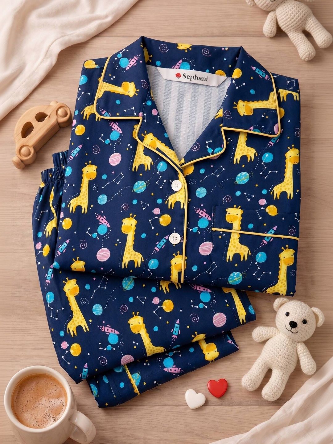 SEPHANI Girls Printed Night suit