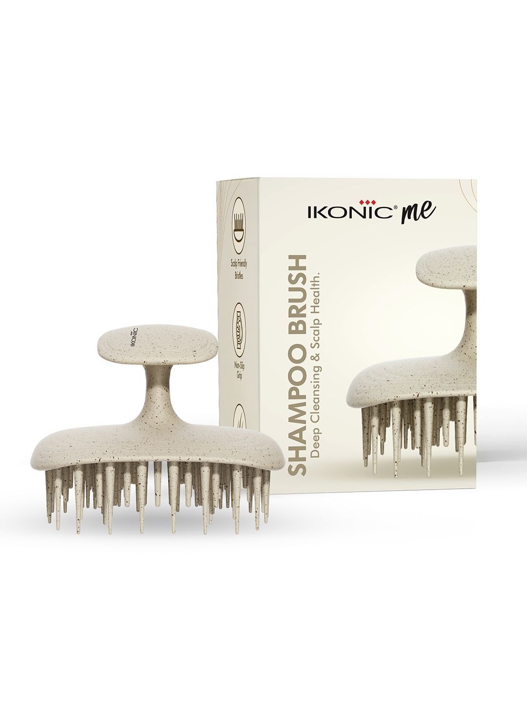 Ikonic Me IKM-2129 Shampoo Brush - Sand Beige