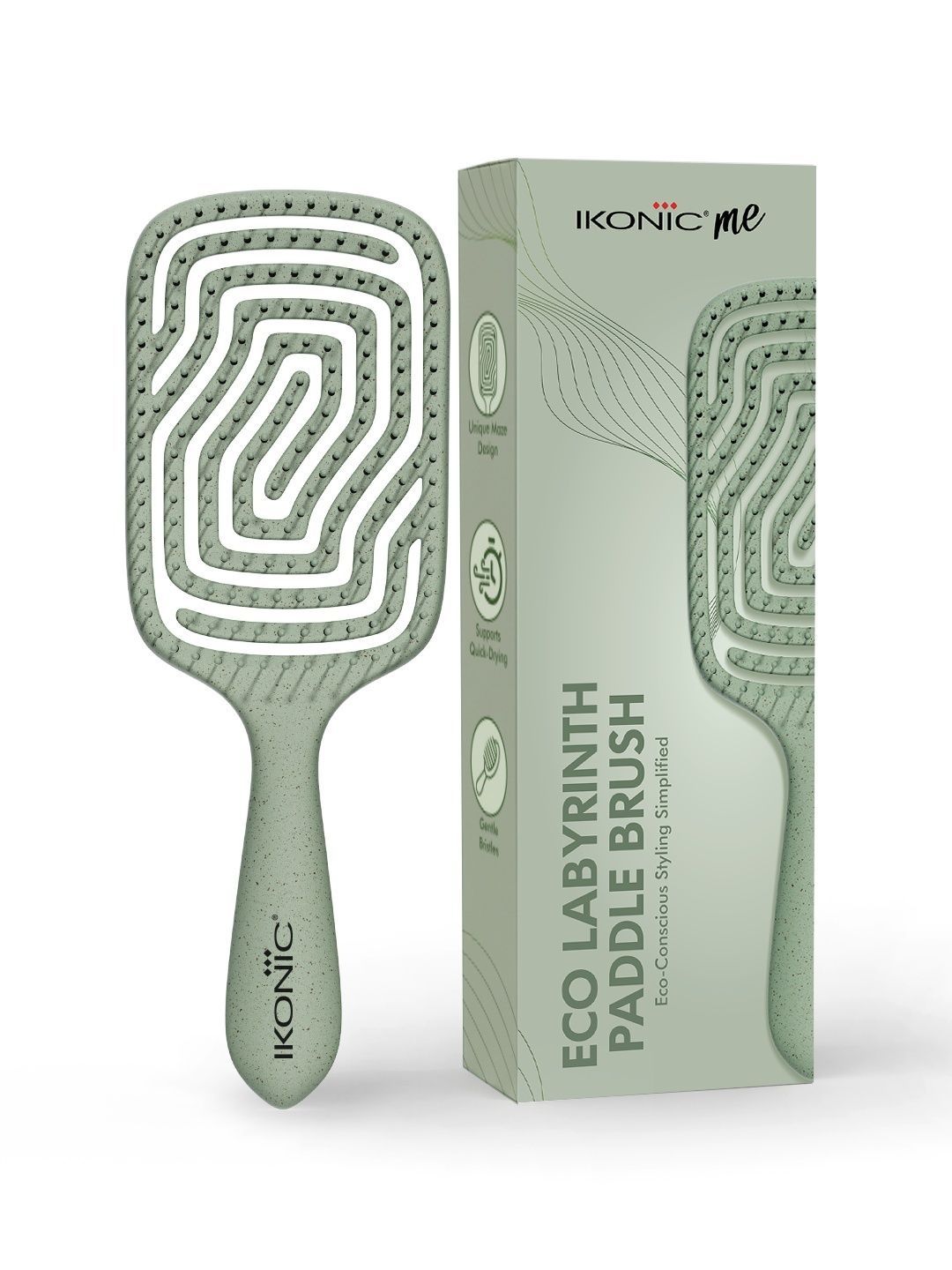 Ikonic IKM-3017 Me Paddle Brush - Jade Green