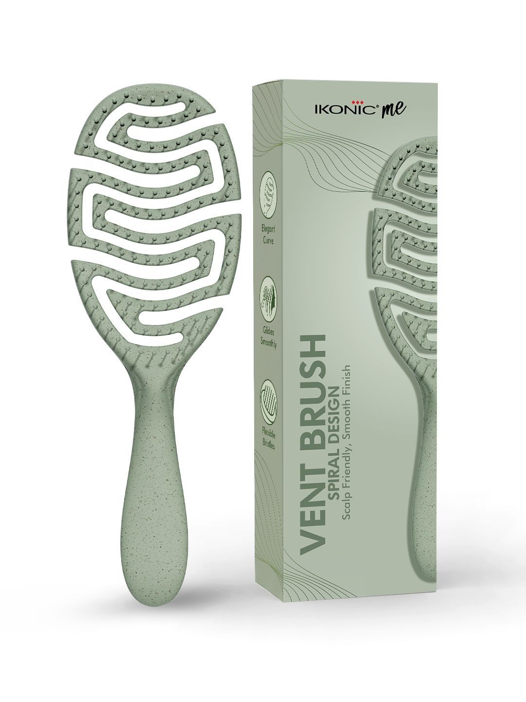 Ikonic IKM-2119 Me Vent Brush - Jade Green