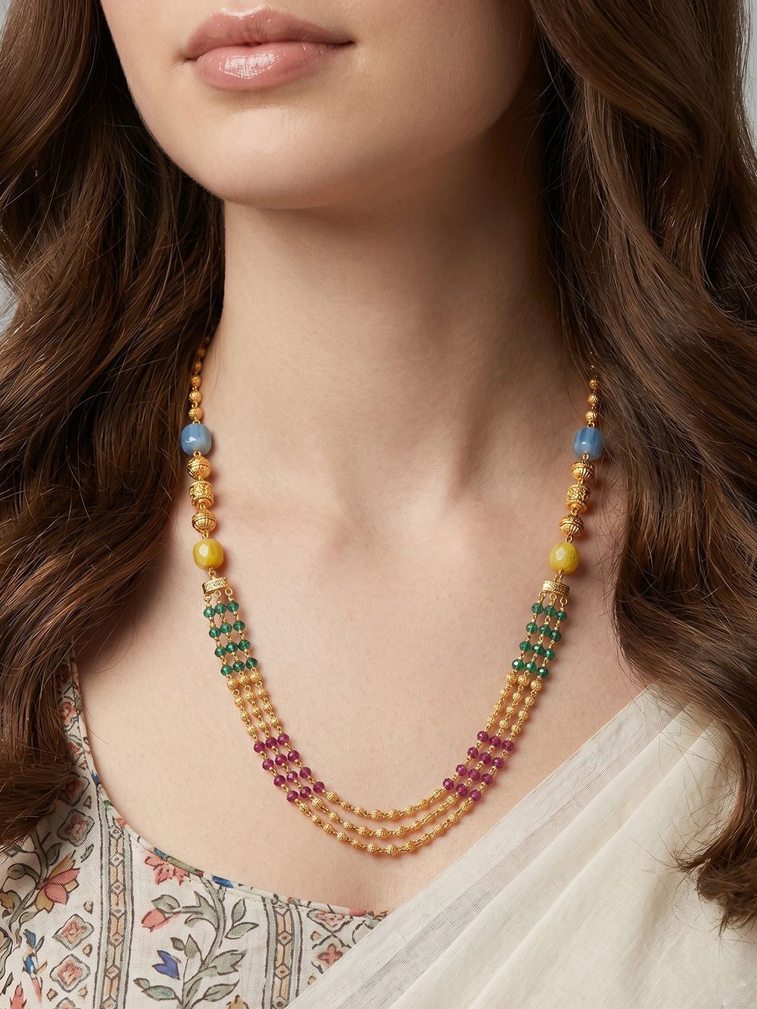 Buy MEIRA JEWELLERY Gold Plated Layered Necklace -  - Accessories for Women