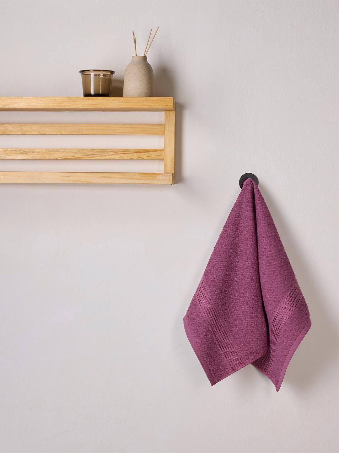 Himeya Plum Red 2 Pieces 320 GSM Cotton Hand Towel