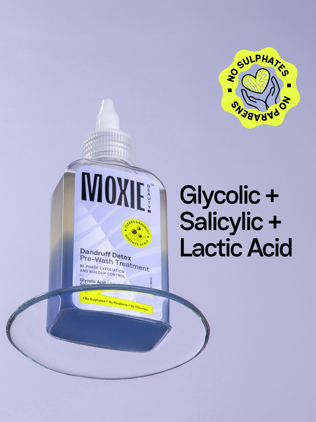 MOXIE BEAUTY Anti-Dandruff Pre-Wash Treatment with AHA-BHA Complex - 100ml