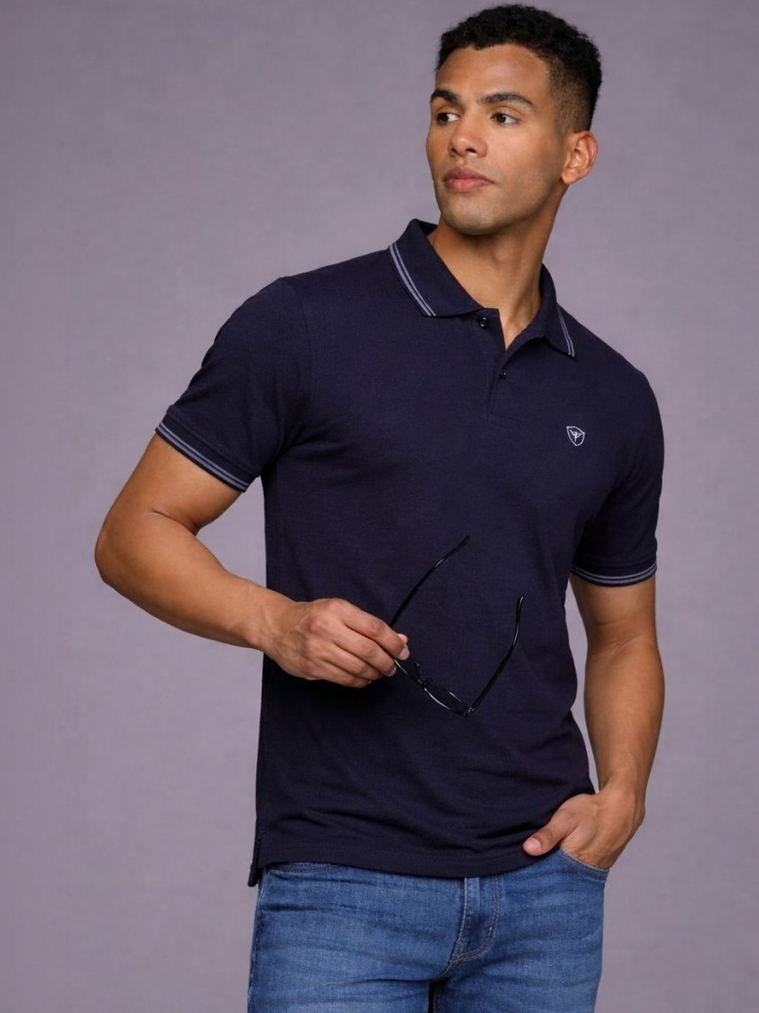 FEVERFEW Men Polo Collar T-shirt