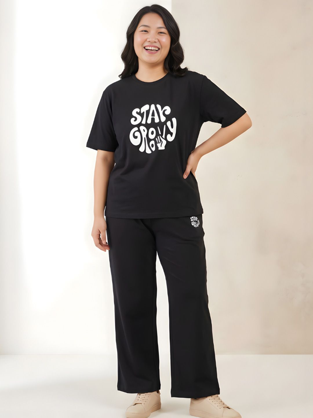 Buy Stem Rope Printed T Shirt With Trousers -  - Apparel for Women