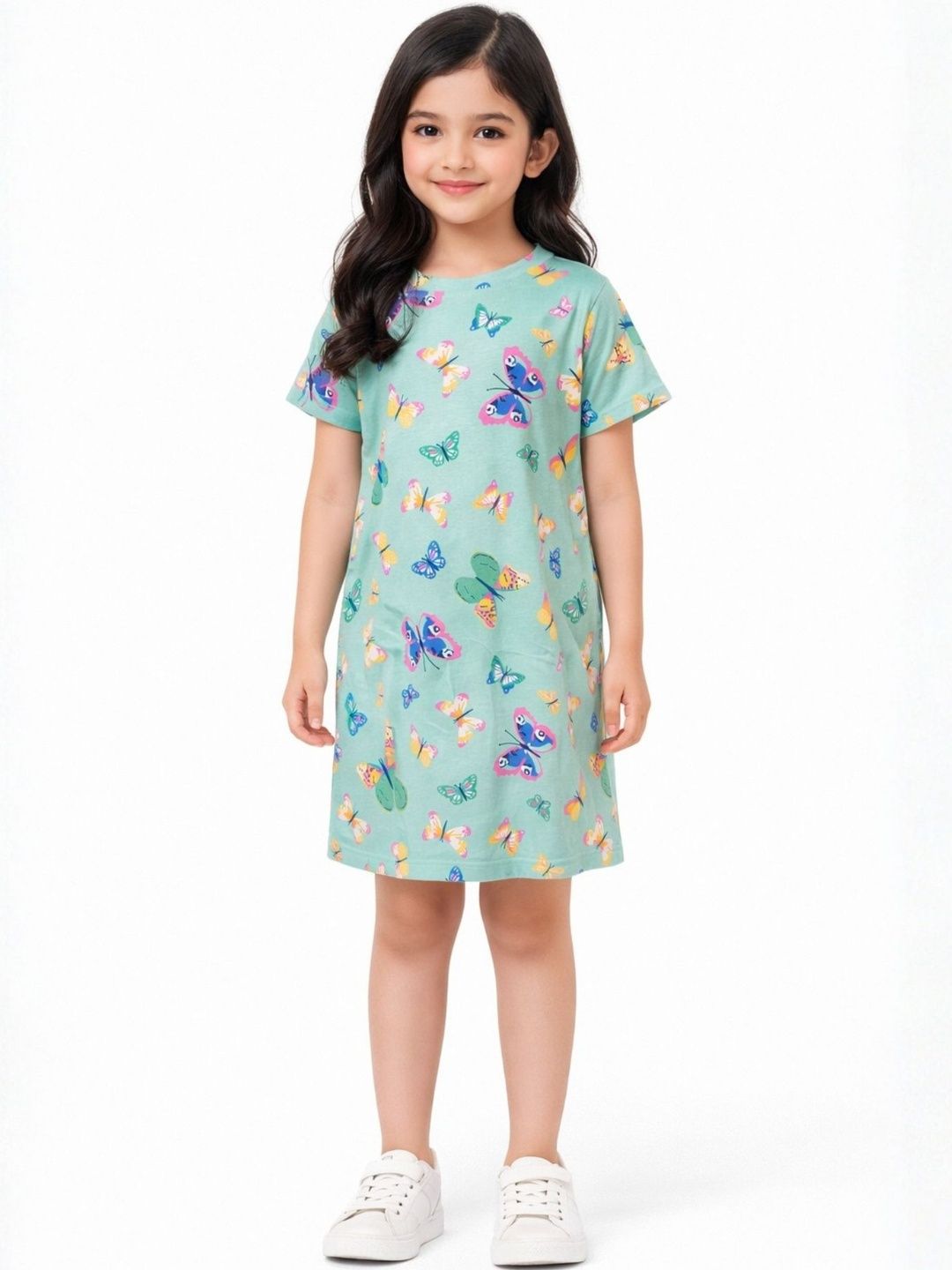 Kids Girls Pack of 3 Graphic Printed Cotton Short Sleeve Nightdresses 3