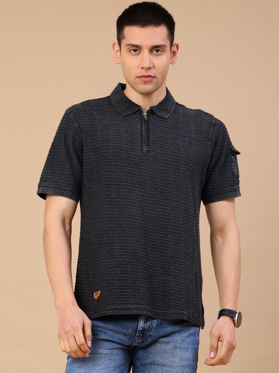 LIMEROAD Men Polo Collar Pockets T-shirt