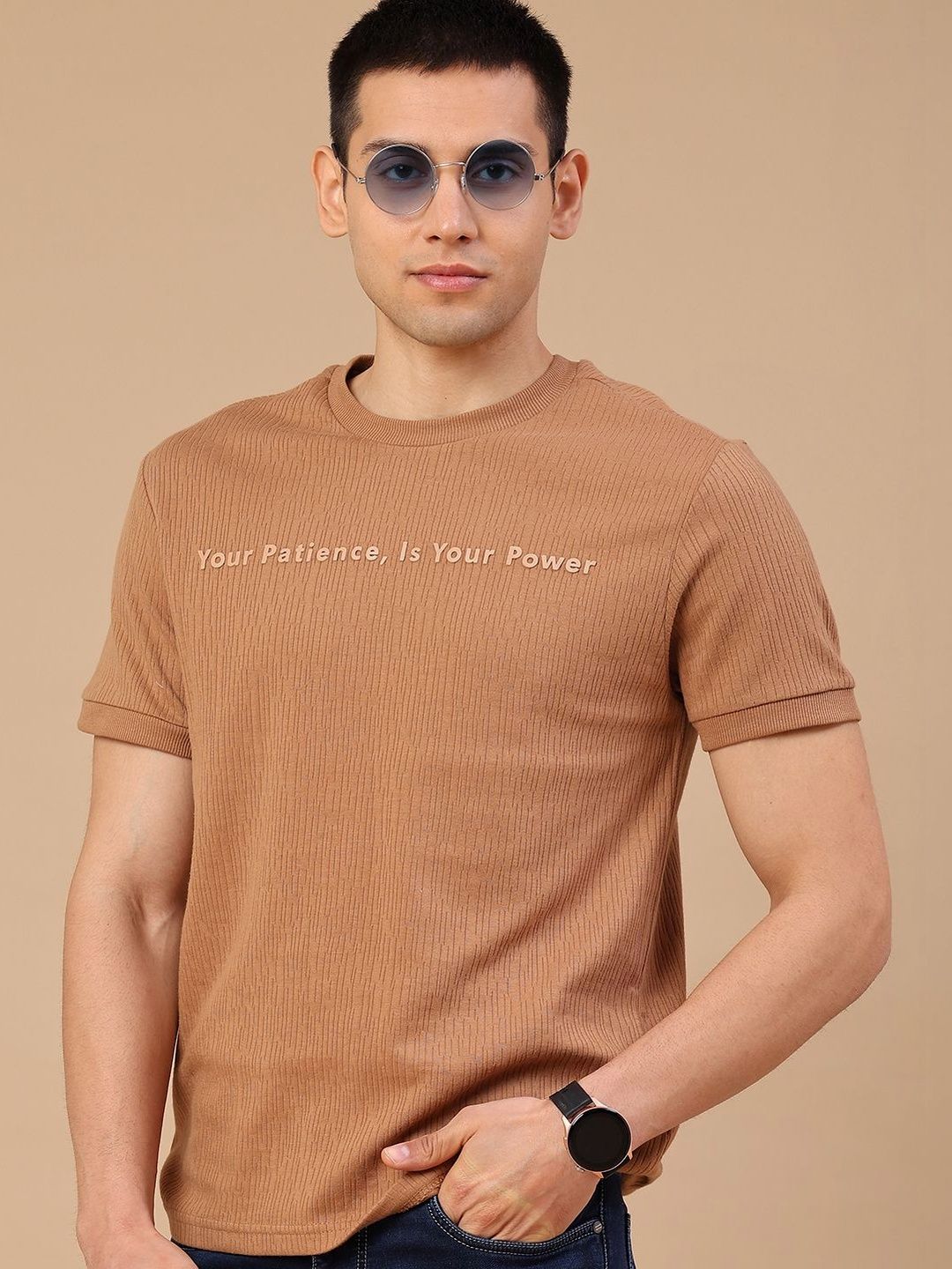 V-Mart Men Typography T-shirt