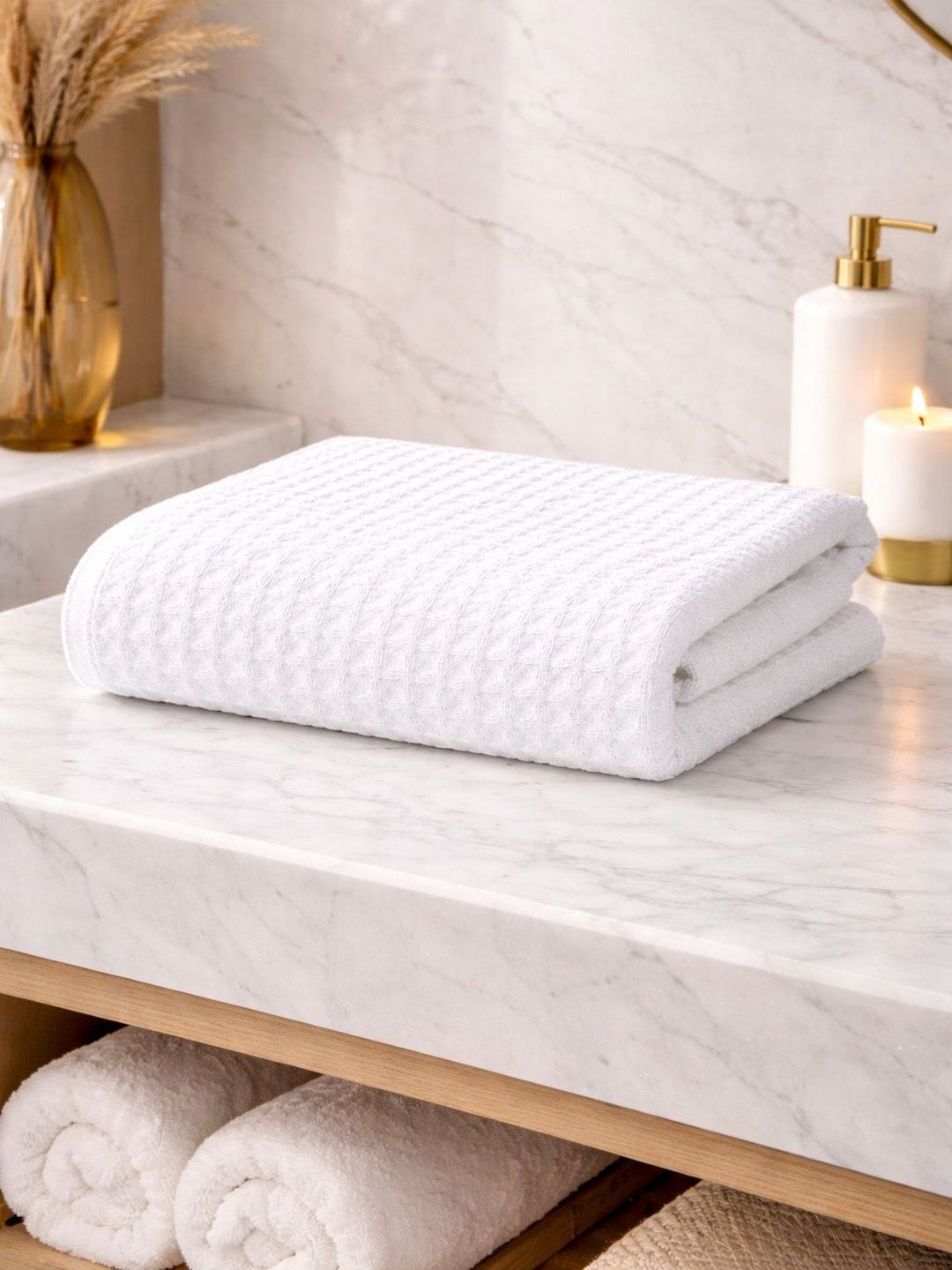 Mulberry Living White Cotton 220 GSM Bath Towel