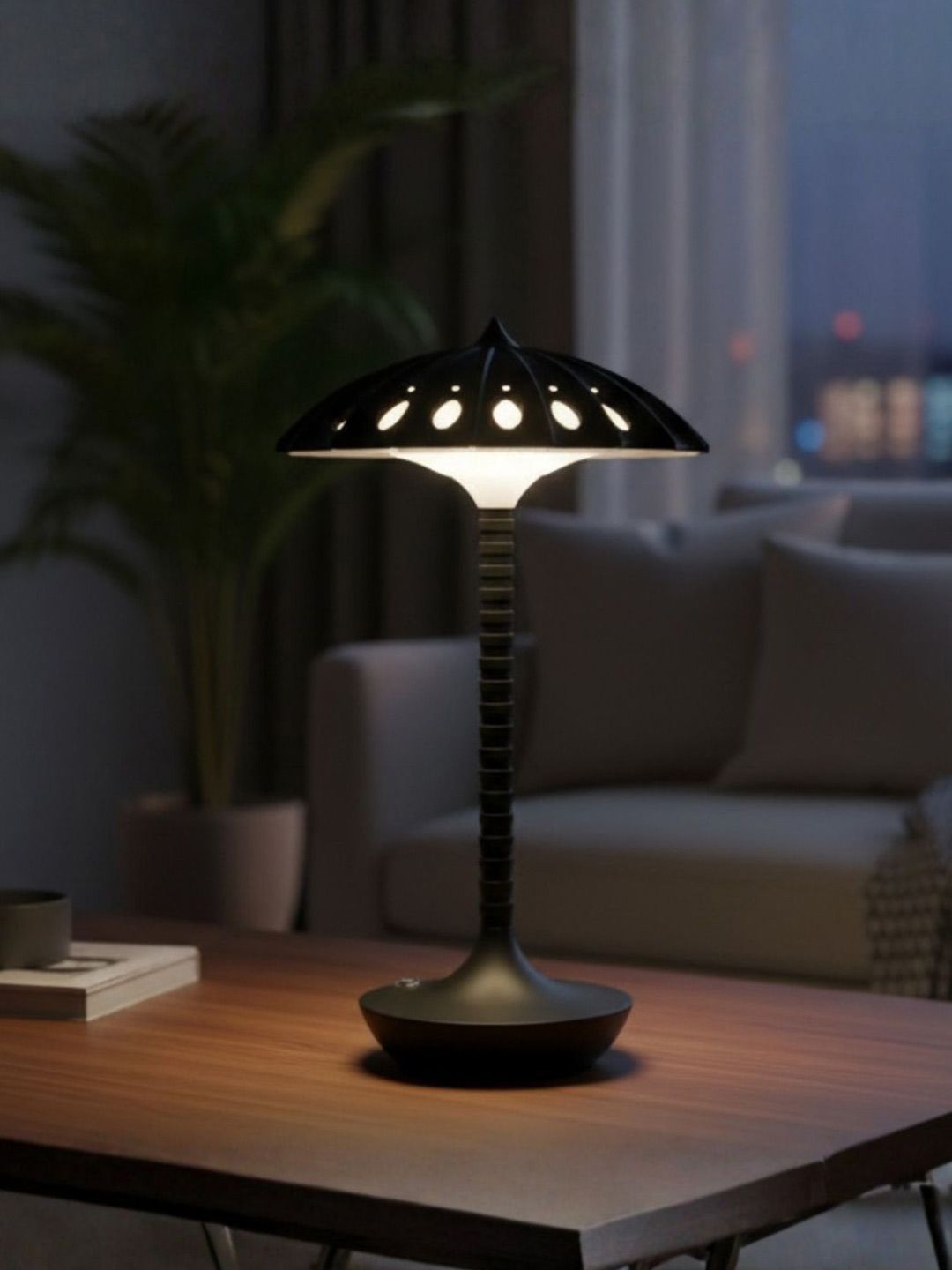 ELARE Metal Contemporary Abstract Shaped Table Lamp