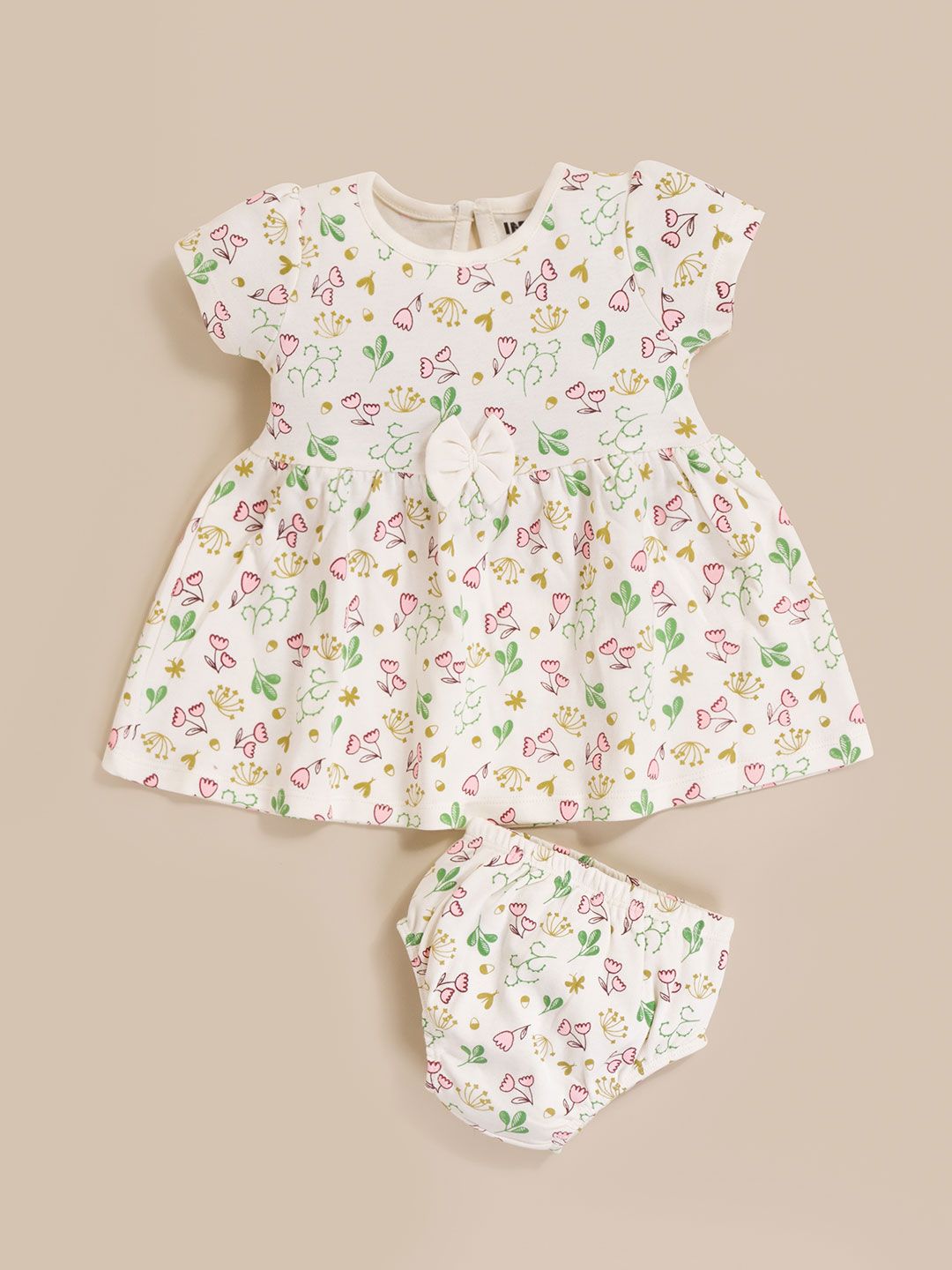 MooNKids Print Fit & Flare Dress