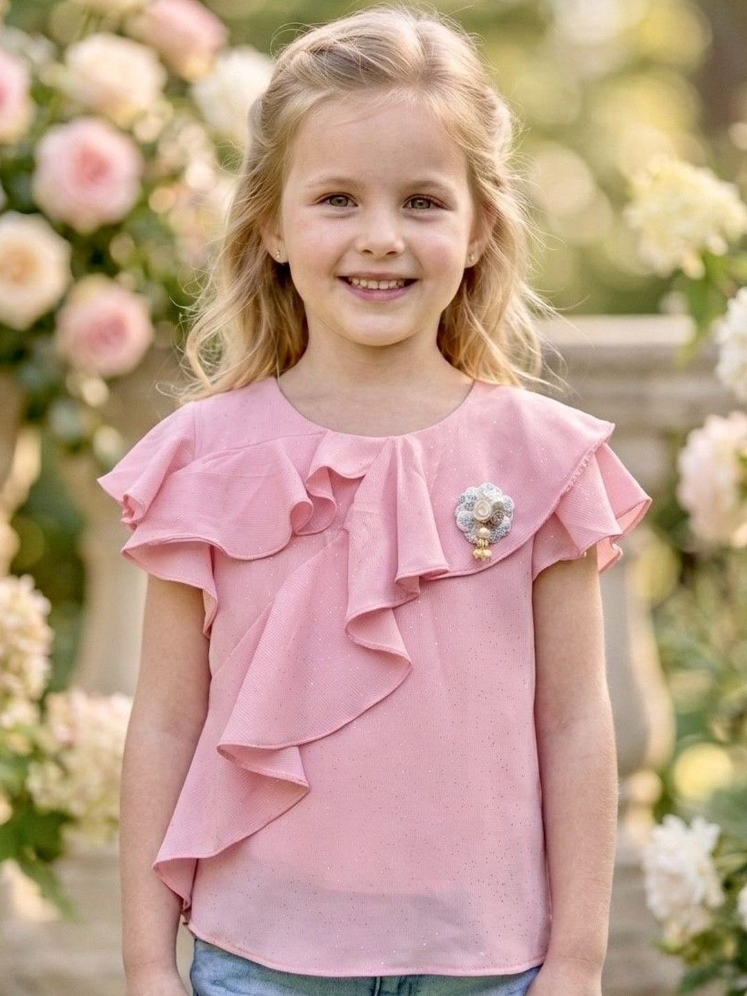 TRUFFLES Girls Synthetic Chiffon Tops
