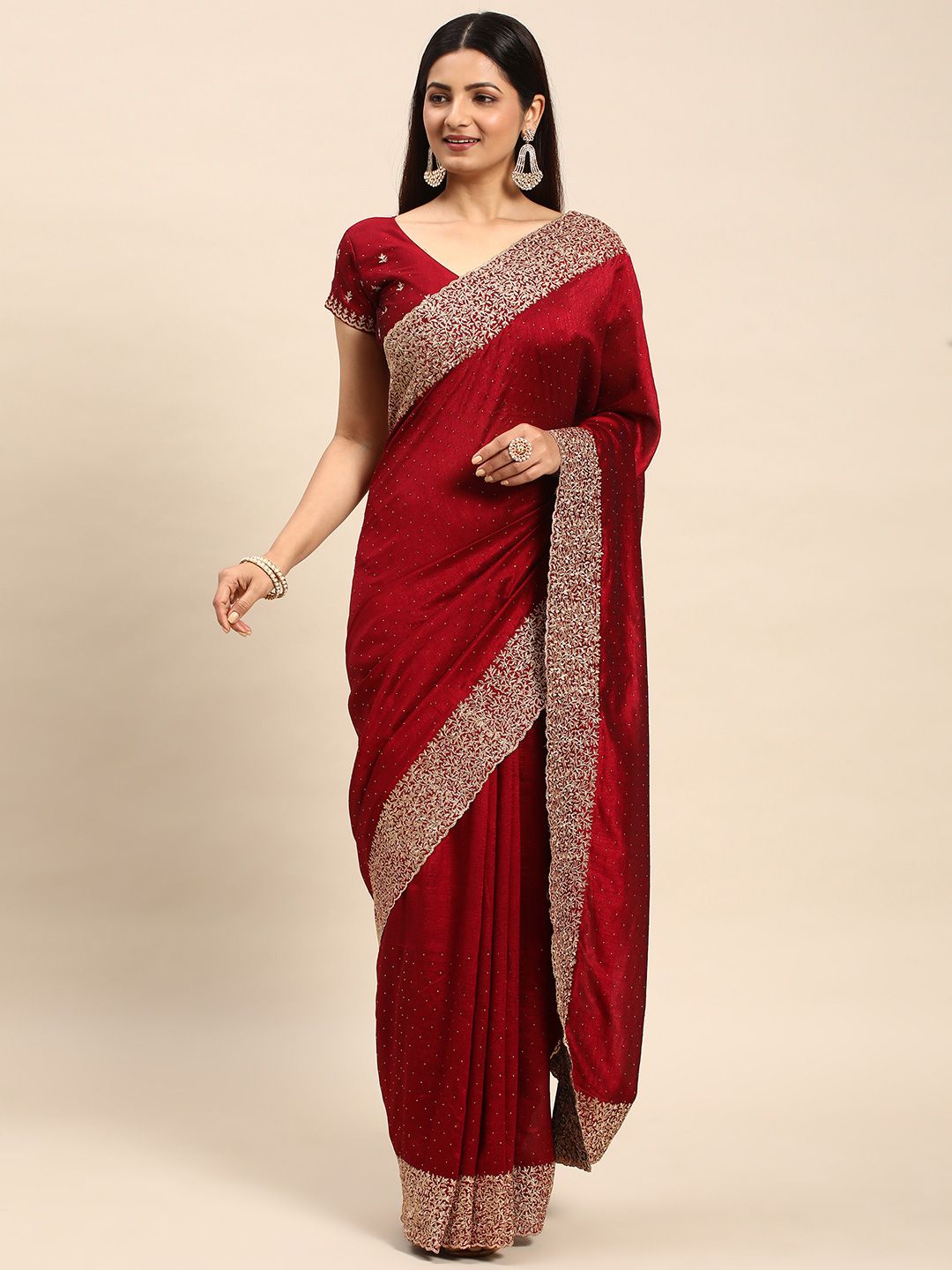Embellished Embroidered Saree 2