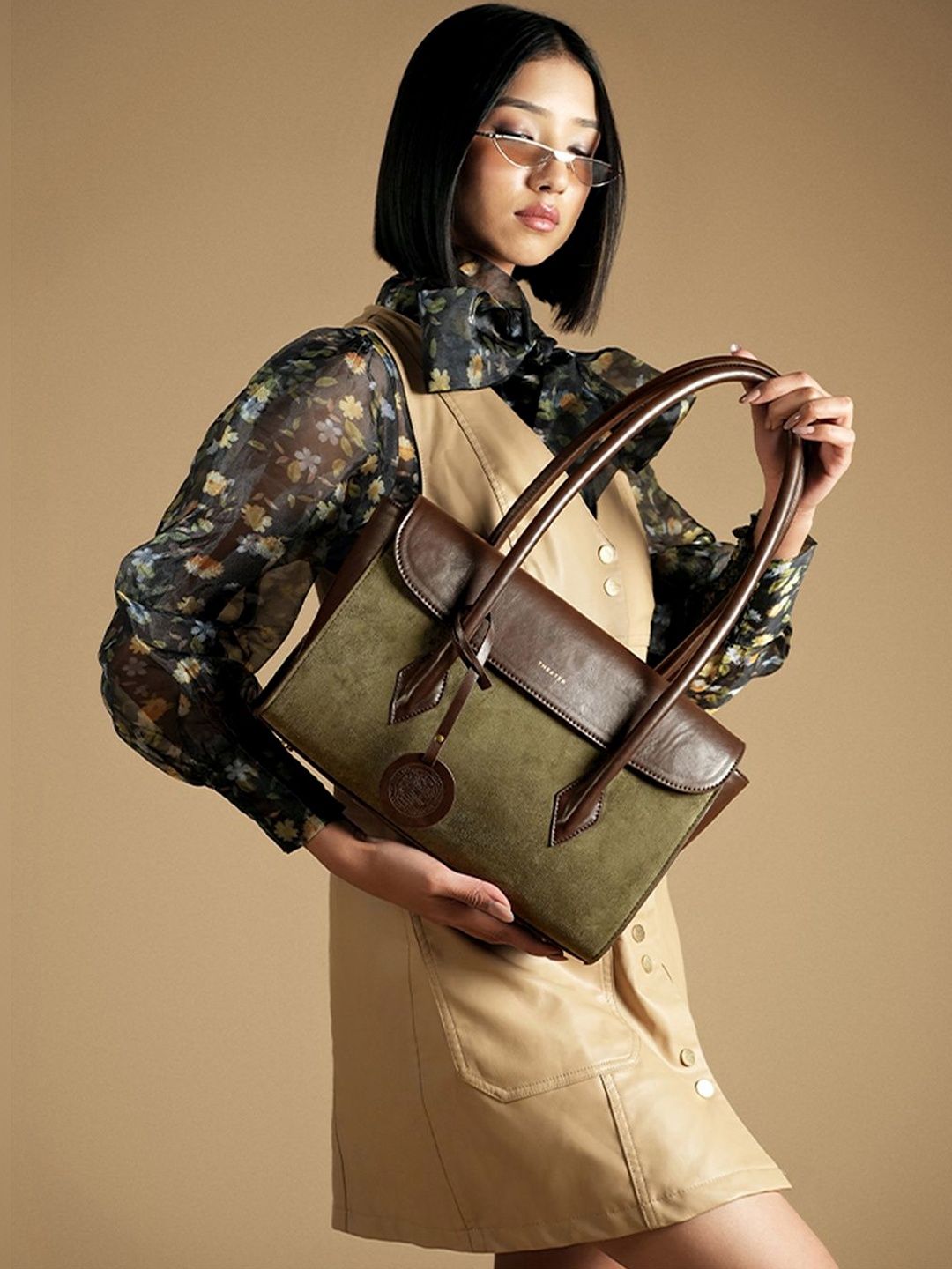 Buy Theater Women Acubi Olive Shoulder Bag -  - Accessories for Women