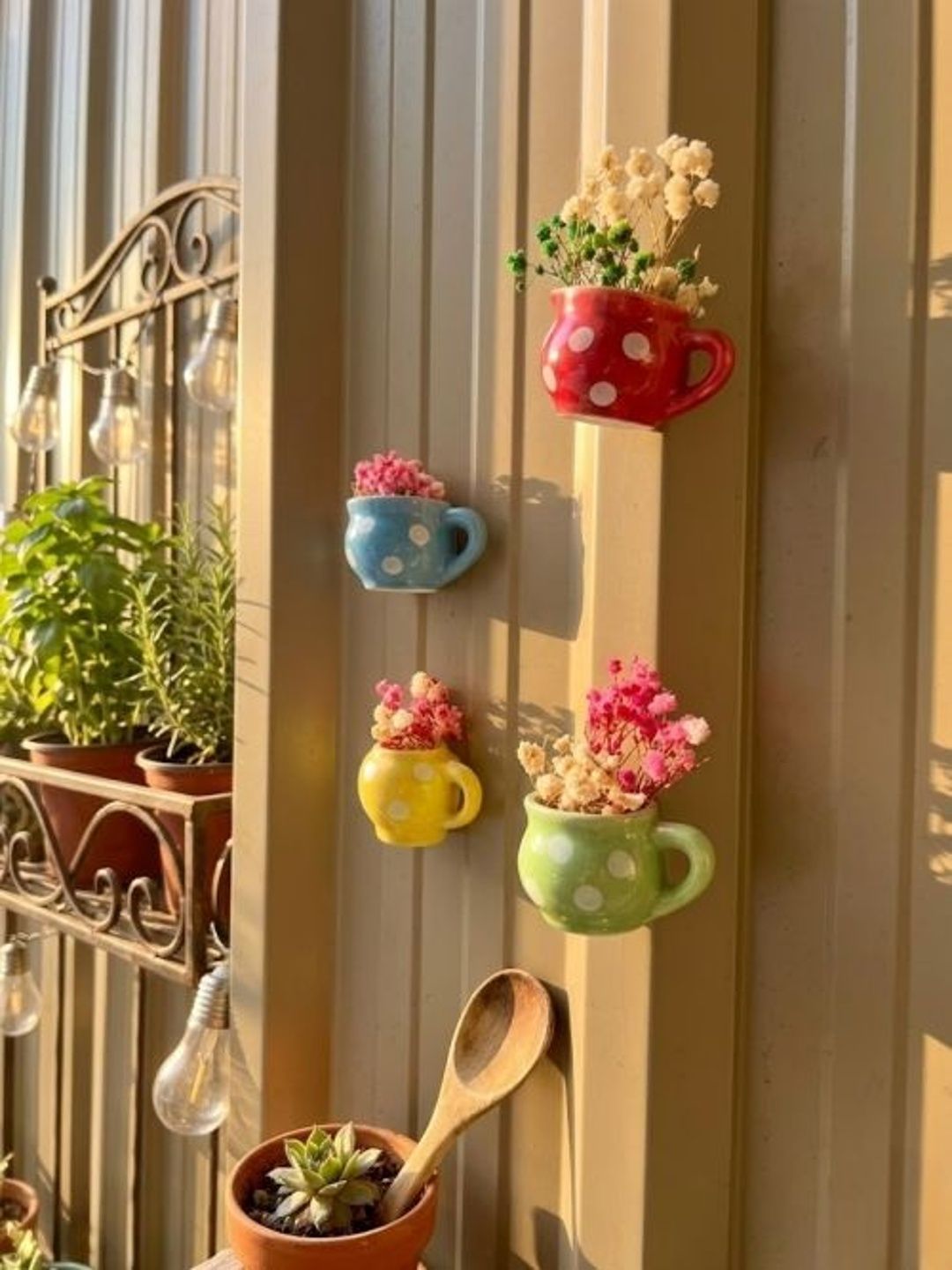 ArteCasa Blue & Pink 4-Pcs Printed Decorative Magnets