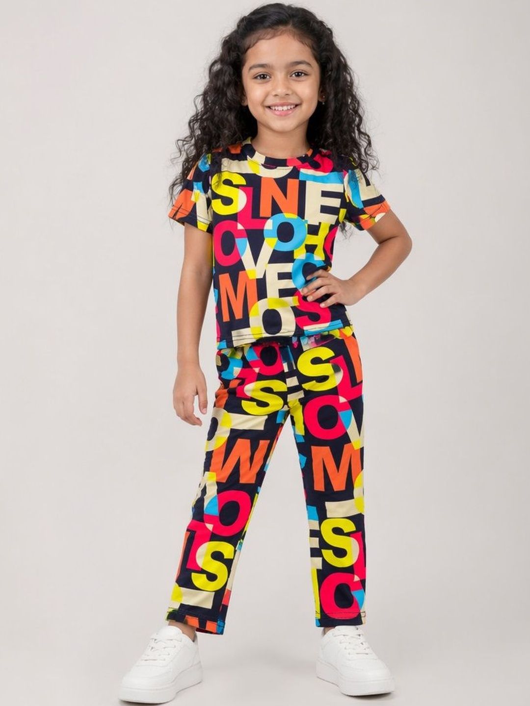 Veta Wear Unisex Kids Printed T-shirt with Trousers