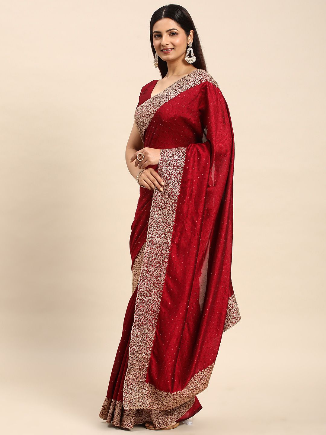 Embellished Embroidered Saree 3