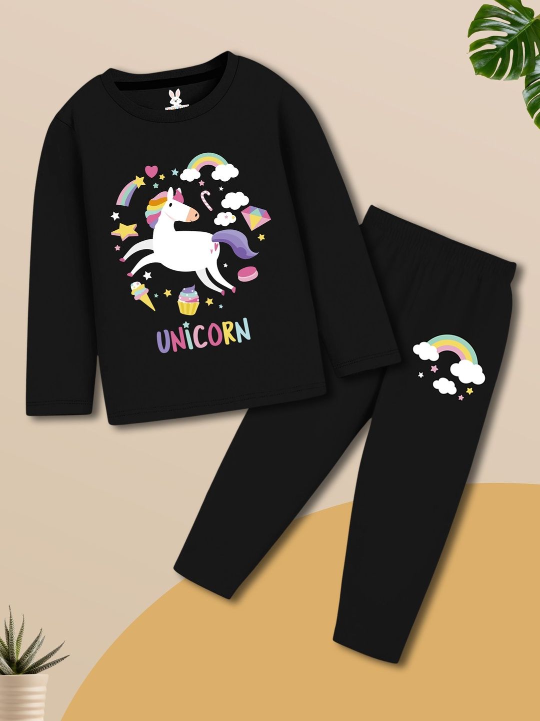 KIDSCRAFT Girls Printed Night suit