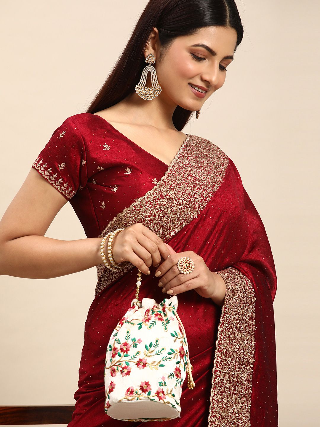 Embellished Embroidered Saree 6