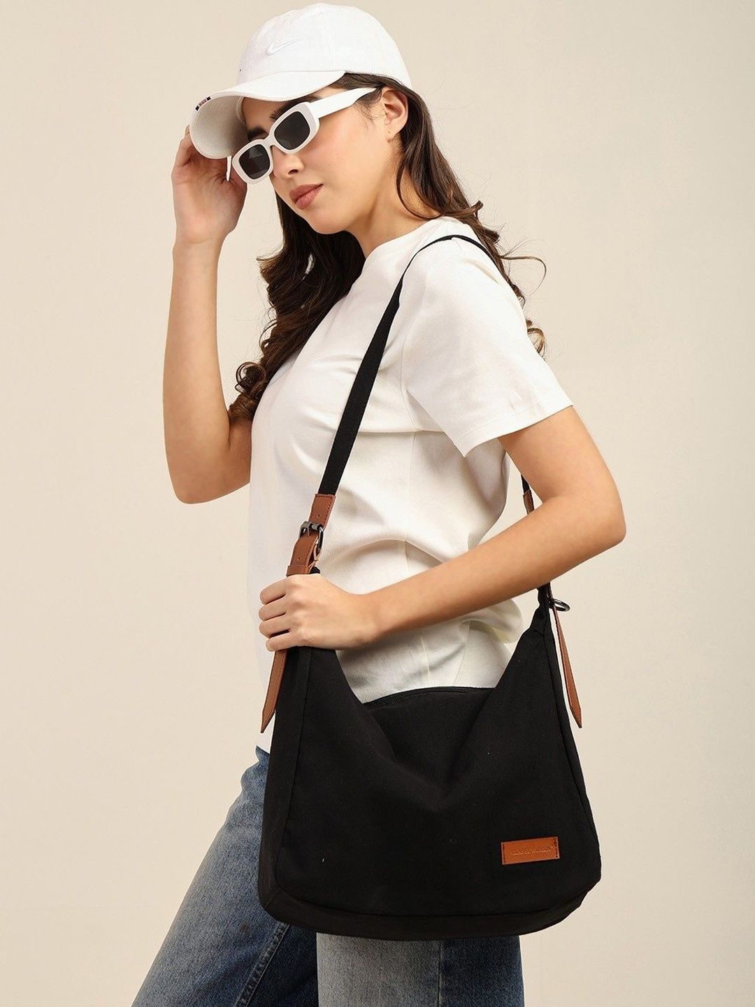 Buy CLASSY WOMEN Solid Canvas Large Structured Shoulder Bag -  - Accessories for Women