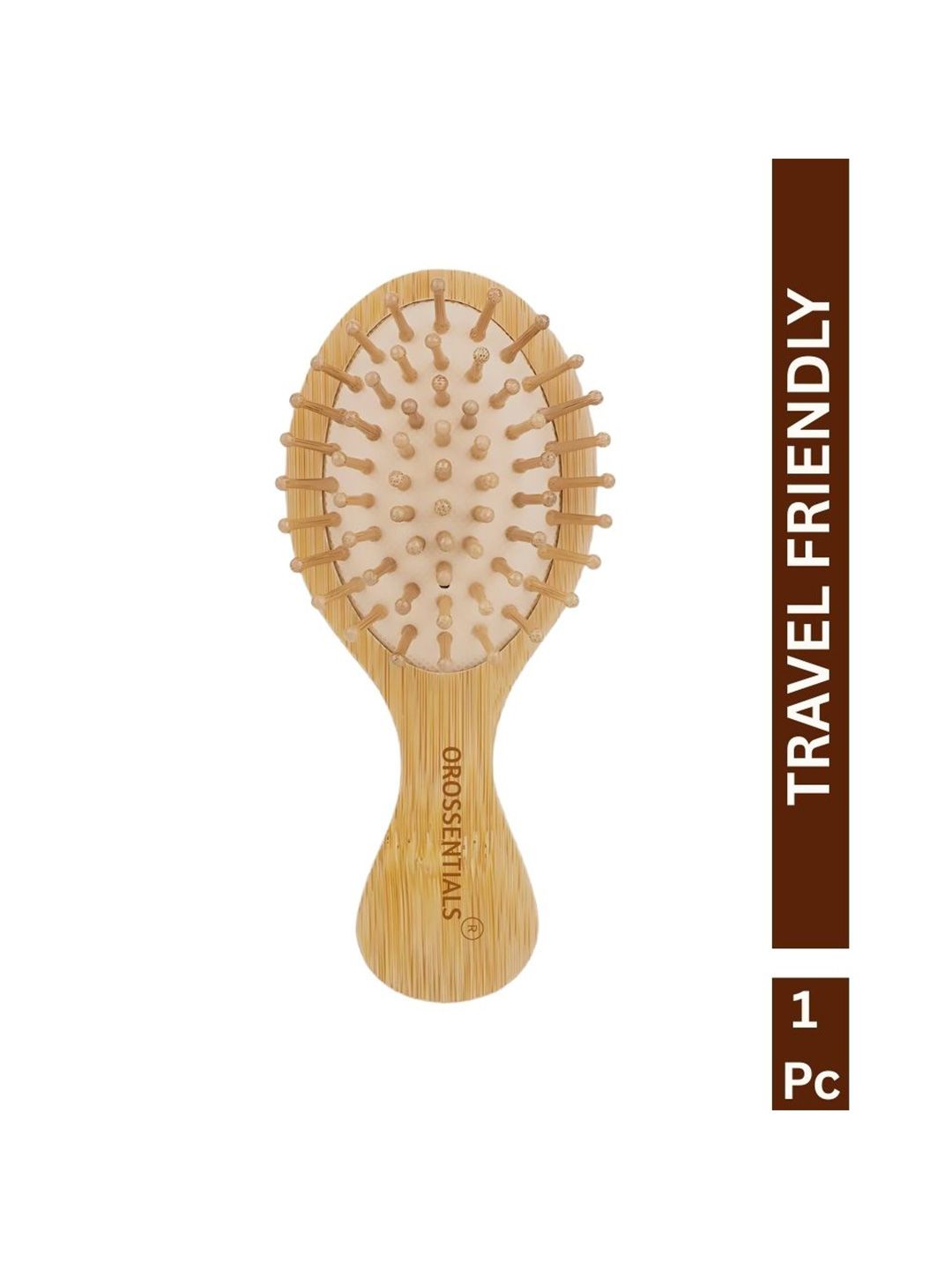 Buy OROSSENTIALS Oval Shape Wooden Bristle Paddle Hair Brush -  - Personal Care for Unisex