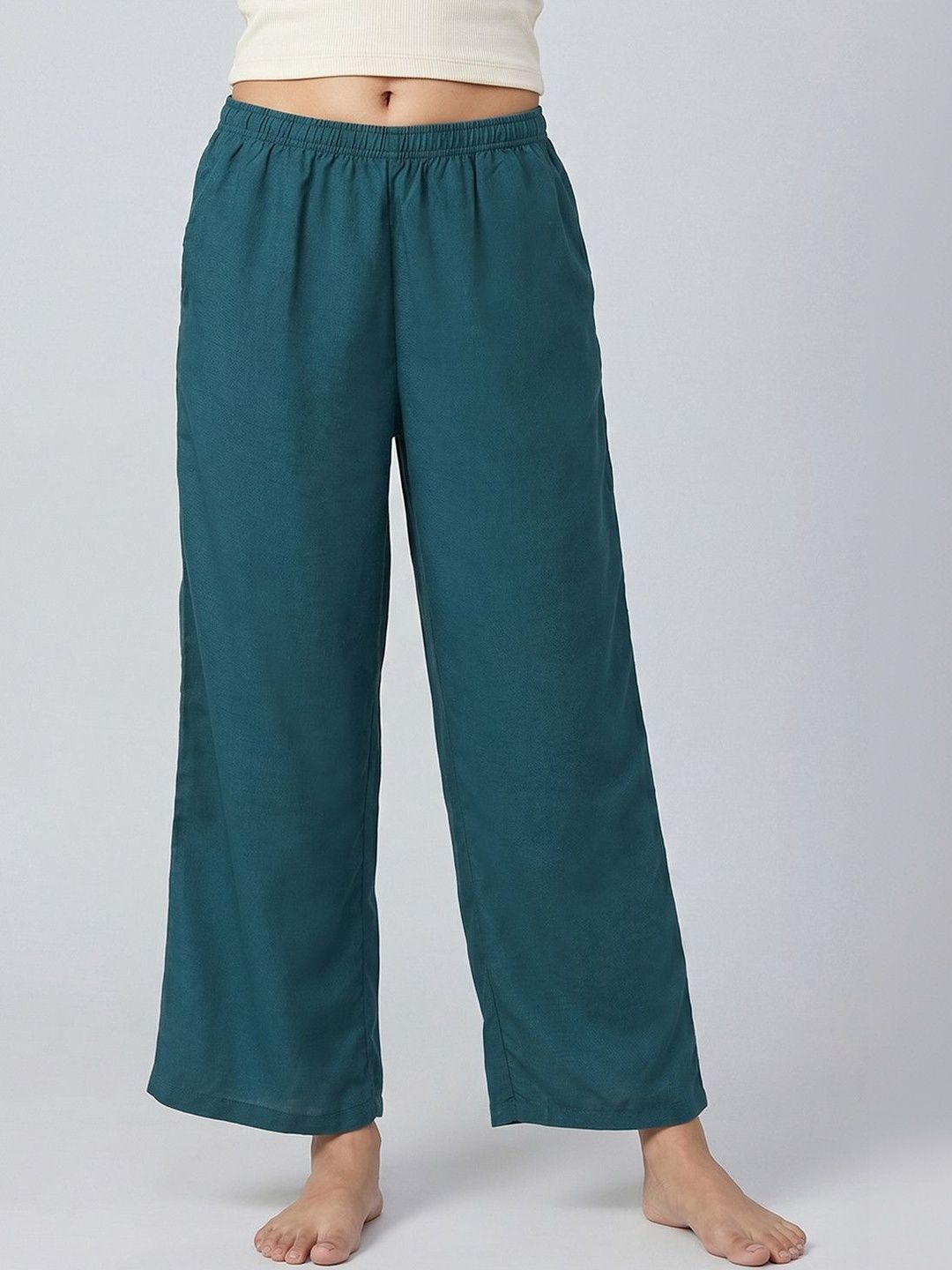 Buy Zivame Mid Rise Straight Lounge Pants -  - Apparel for Women