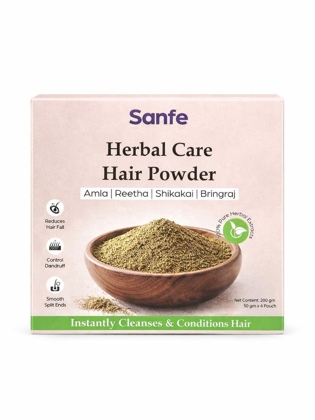 Sanfe Amla Reetha Shikakai Bhringraj Hair Care Powder - 200 g