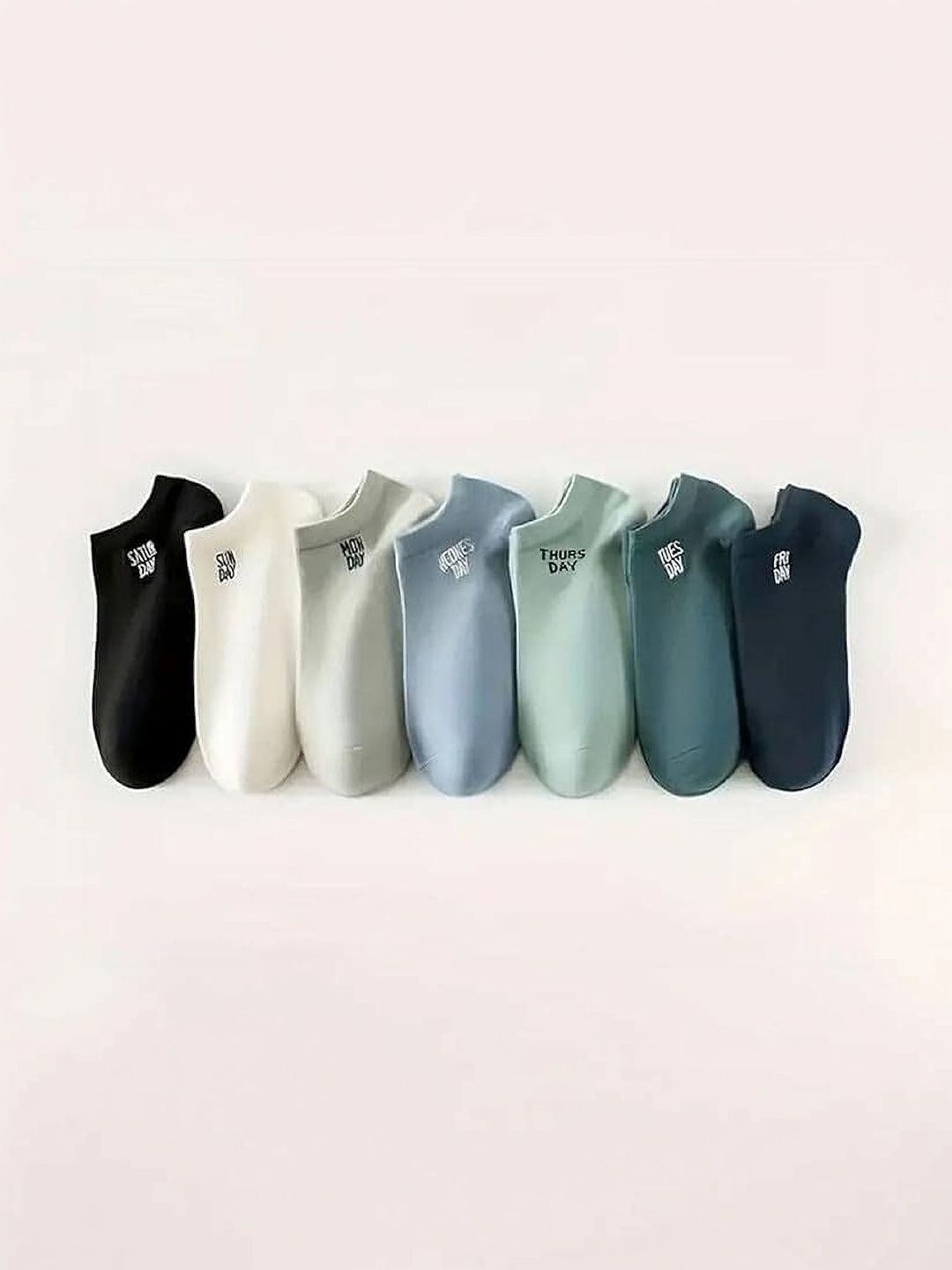 MERCEHIVE Women Pack of 7 Cotton Patterned Ankle Length Socks