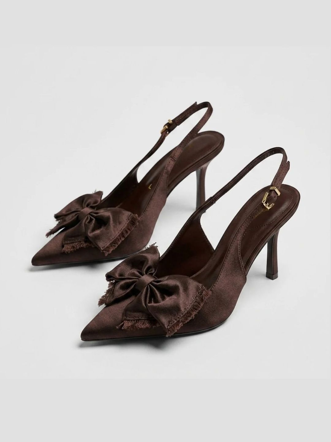 Ozzaro Suede Party Stiletto Pumps with Bows