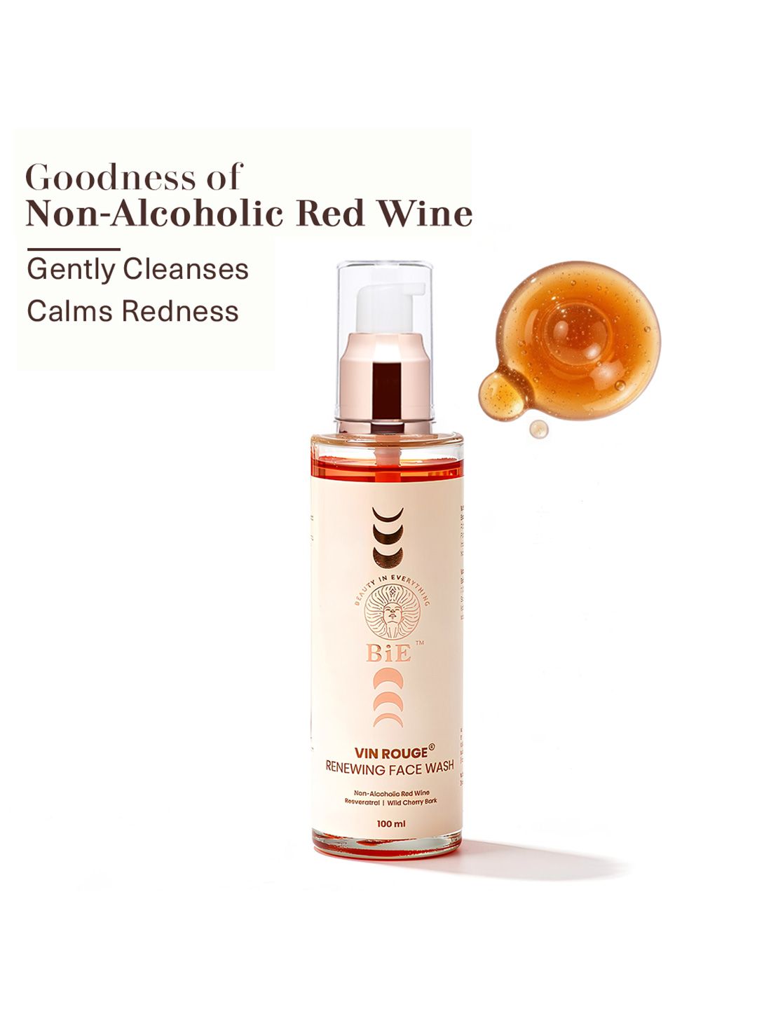 BiE- BEAUTY IN EVERYTHING Vin Rouge Renewing Face Wash with Red Wine & Wild Cherry - 100ml