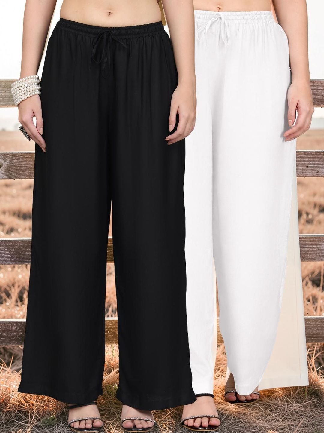 Women 2 Ethnic Palazzos