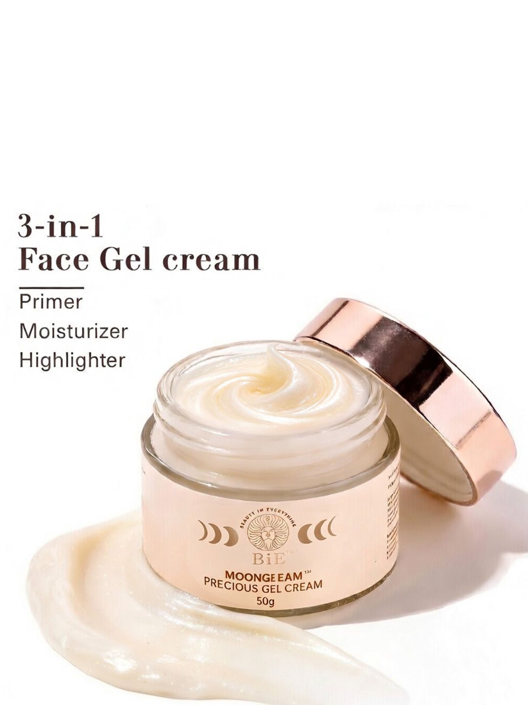 BiE- BEAUTY IN EVERYTHING Moongleam Precious Gel Cream with Hyaluronic Acid - 50 g