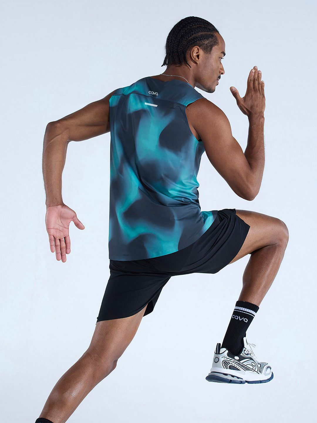 Buy CAVA Teal Fluid Ozone Sleeveless Tank -  - Apparel for Men