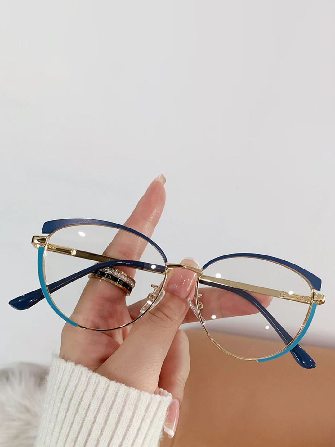 Buy OUDI Women Colourblocked Full Rim Cateye Frames -  - Accessories for Women