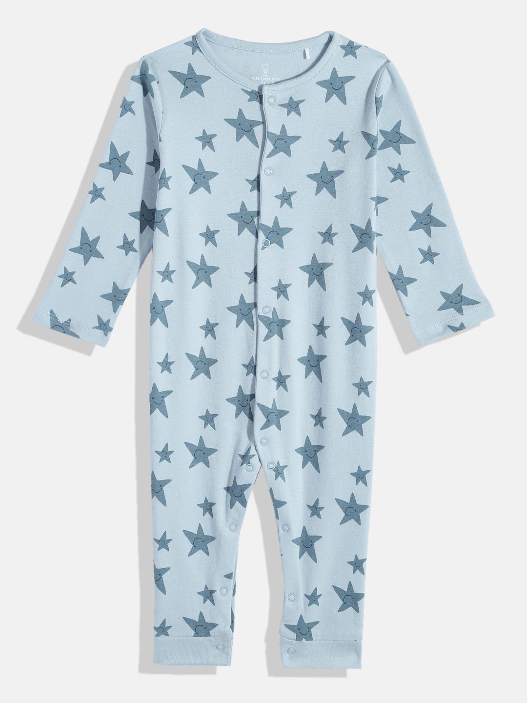mothercare Infant Boys Pure Cotton Conversational Printed Sleepsuit