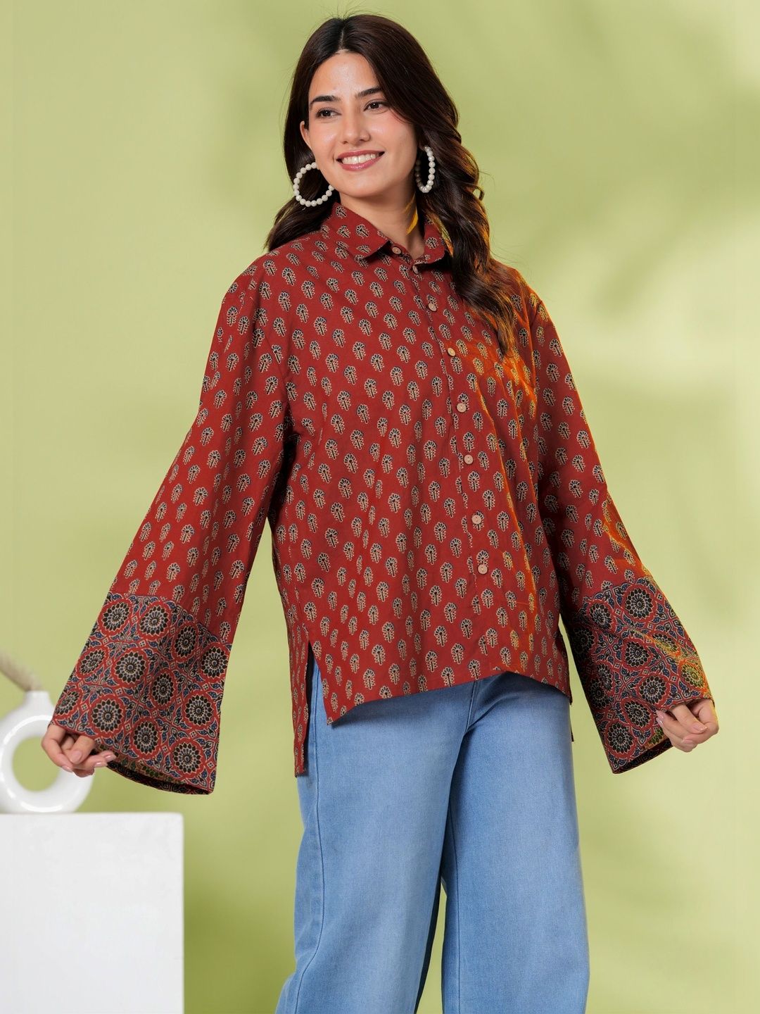 JAIPUR SARAI Women Classic Printed Casual Shirt