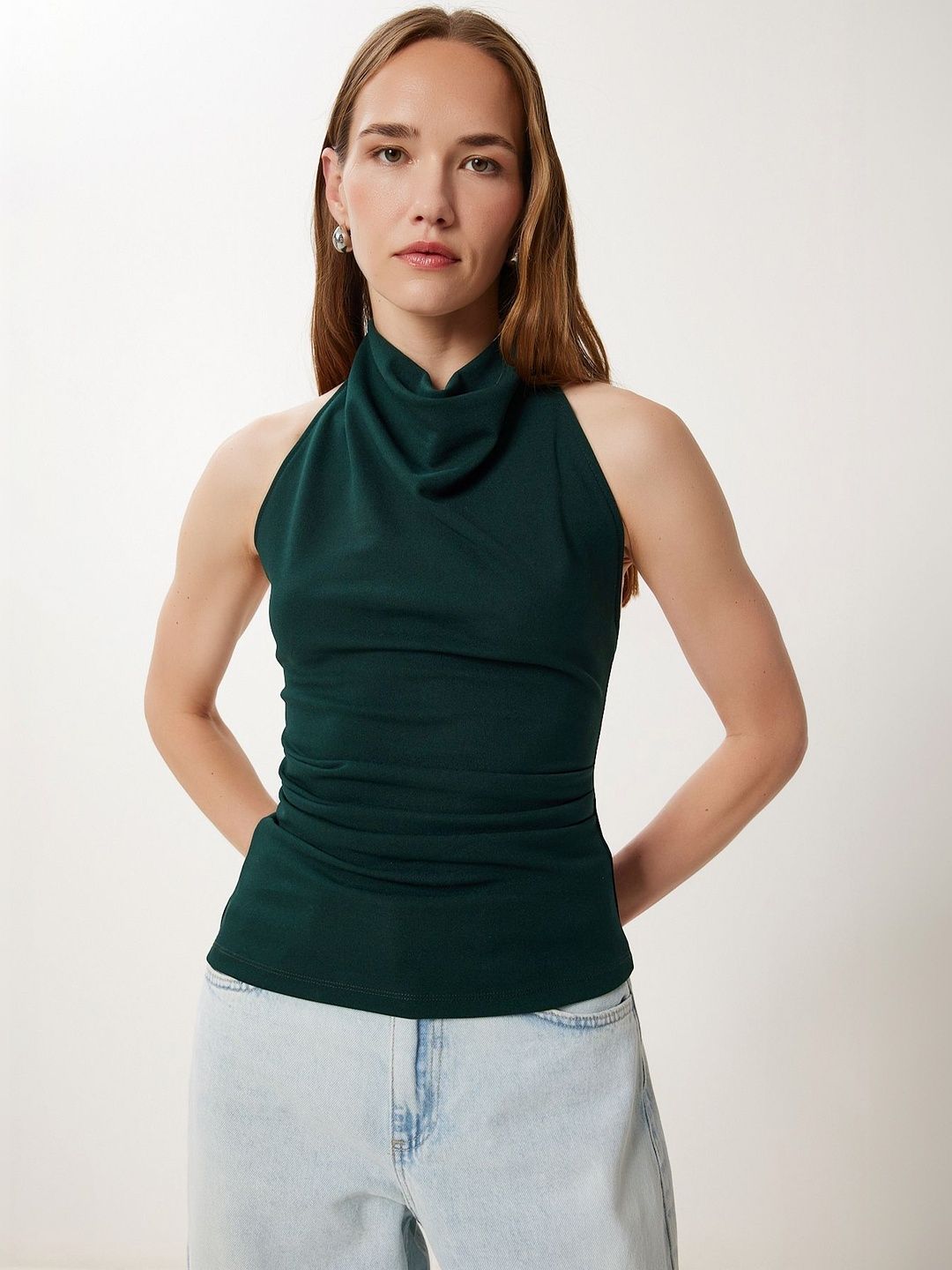 Happiness istanbul Cowl Neck Top