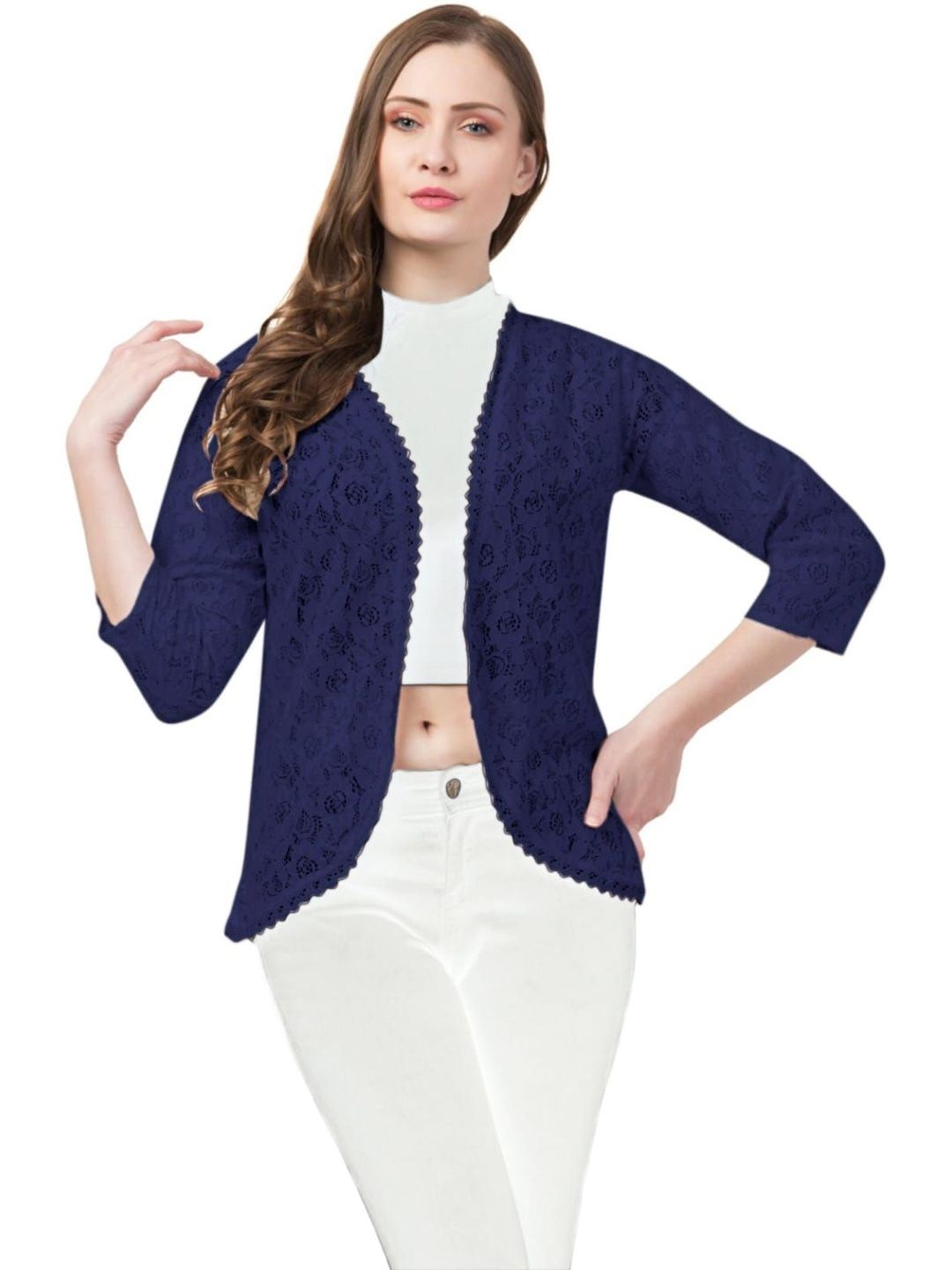 PALOMI Women Ethnic Embellished Ethnic Shrug