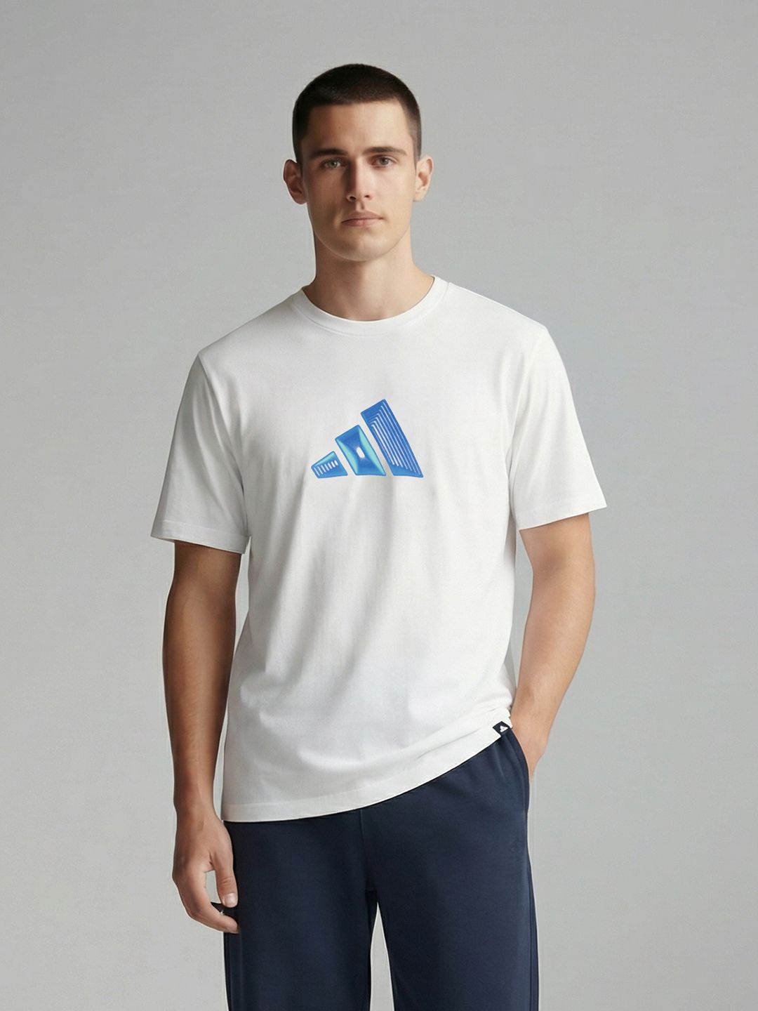 ADIDAS M BL 3-BAR Pure Cotton T-shirt