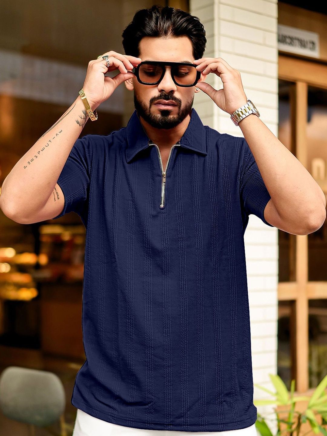 SZN Men Polo Collar T-shirt