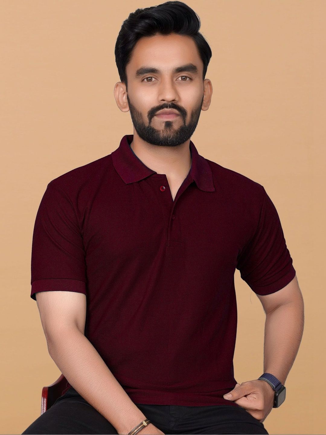 SZN Men Polo Collar T-shirt