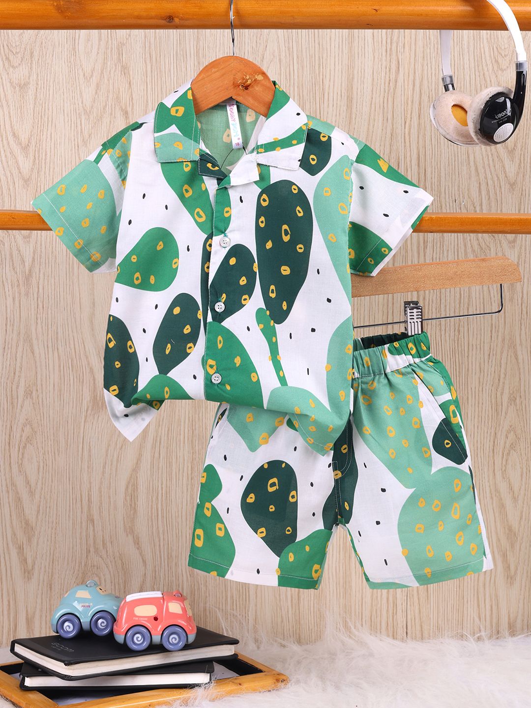 Buy Toonyport Boys Printed Pure Cotton Shirt With Shorts -  - Apparel for Boys