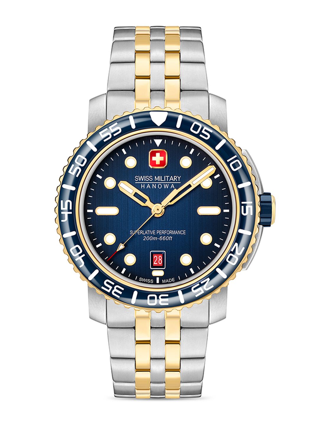 Buy SWISS MILITARY HANOWA Men Dial & Stainless Steel Straps Analogue Swiss Made Watch -  - Accessories for Men