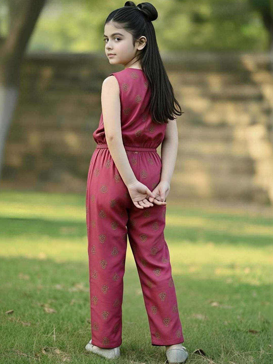 Girls Printed Basic Jumpsuit 2