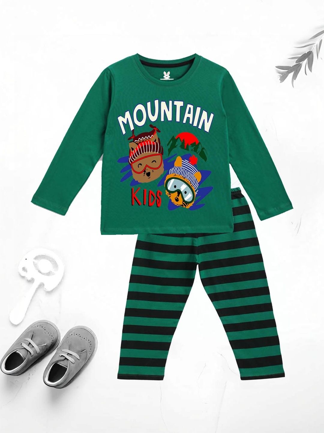 KIDSCRAFT Girls Printed Night suit