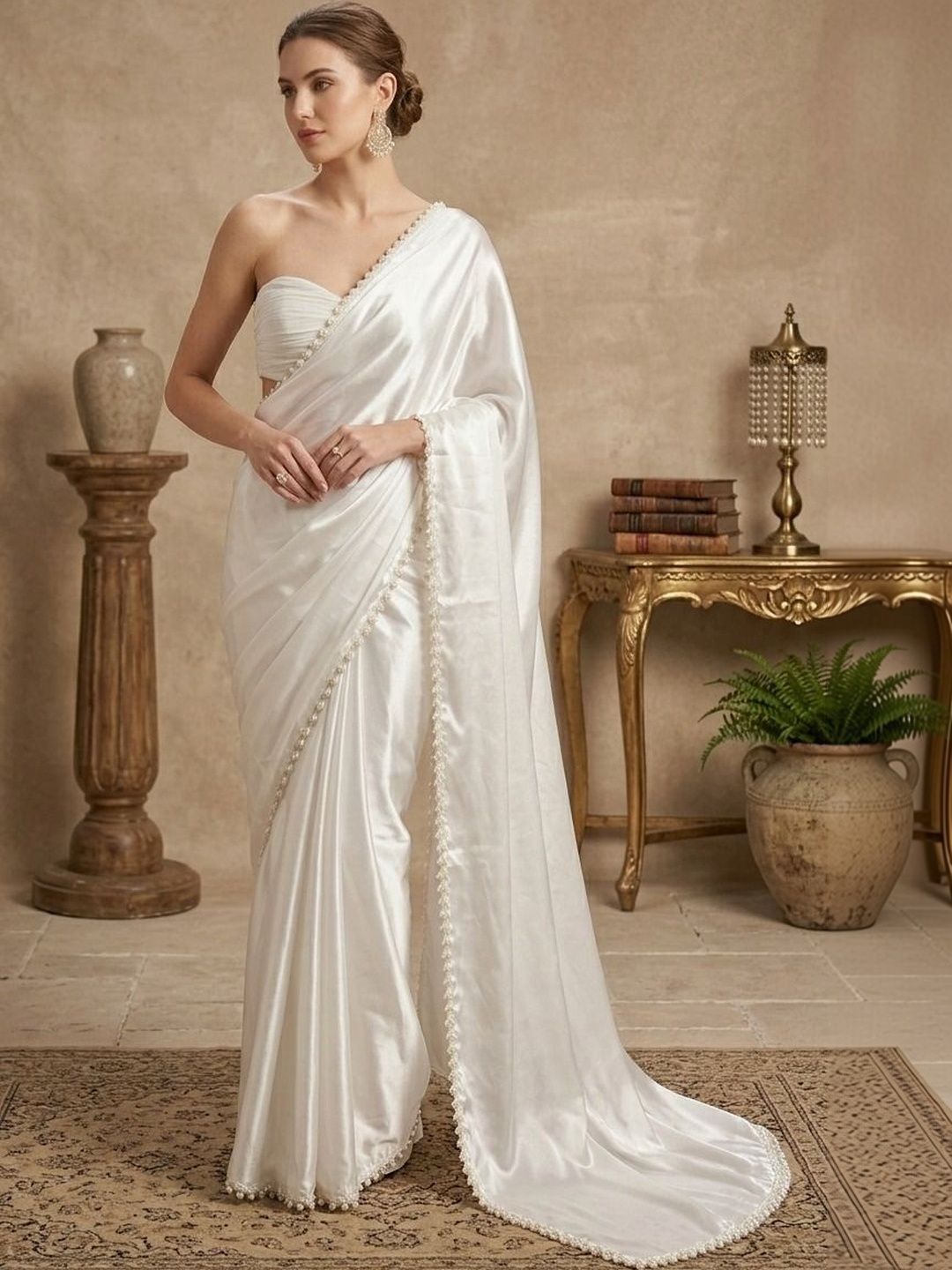 HANDME Pearl Radiance Saree